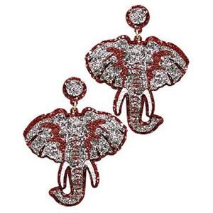 Alabama Elephant Earrings l Roll Tide Earrings l Game Day Earrings